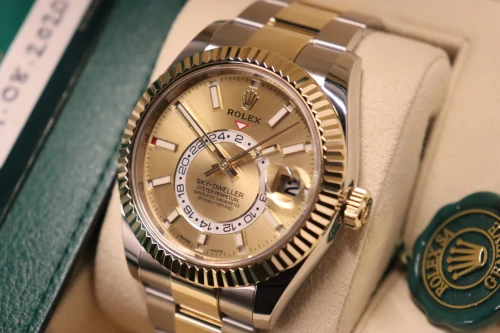 Rolex Sky-Dweller 42mm Steel & Yellow Gold 326933 2020 Box & Papers