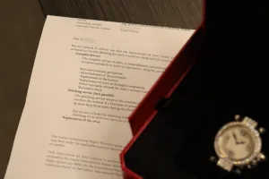 Cartier Pasha 18K White Gold Diamond Bezel Leather Strap 2813 Boxed Circa 2005