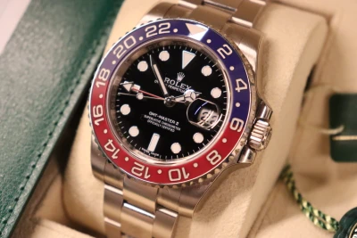 Rolex GMT-Master II 116719BLRO 18K WG Pepsi MK1 Black Dial Full Set 2016 Sticker