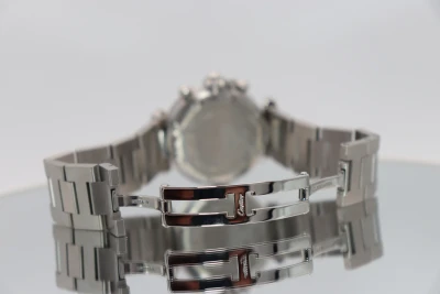 Cartier Pasha 2412 Chronograph Stainless Steel Silver & Black Dial 2000 B&P