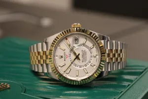 Rolex Skydweller 42MM Steel & Gold Jubilee White Dial 326933 Box & Papers 2022