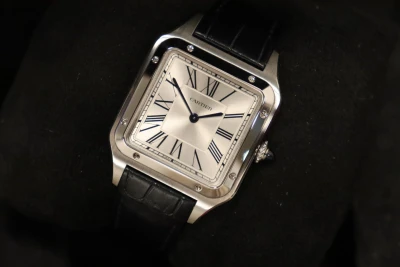 Cartier Santos-Dumont Large Steel Quartz Silver Dial WSSA0085 Circa 2023