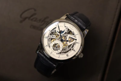 Glashutte Original Senator Moon Phase Skeleton 18K WG 14913150430 B&P 2022