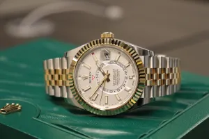 Rolex Skydweller 42MM Steel & Gold Jubilee White Dial 326933 Box & Papers 2022