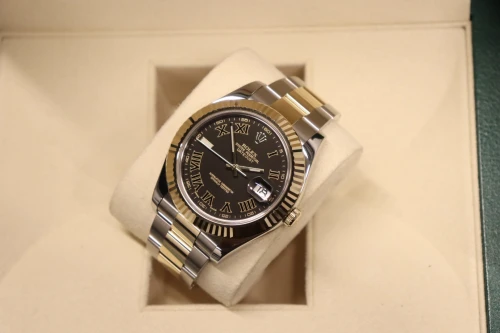 Rolex Datejust II 41MM Steel & Yellow Gold Grey Slate Dial 116333 Circa 2010