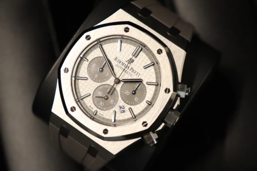 Audemars Piguet Royal Oak Chrono QE2 41mm Titanium Grey 26327TI LTD 200 B&P 2015