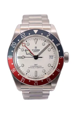 Tudor Black Bay GMT 39MM White Dial Red & Black Bezel Stainless Steel M79830RB-0010 Box & Papers 2025