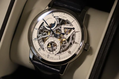 Glashutte Original Senator Moon Phase Skeleton 18K WG 14913150430 B&P 2022