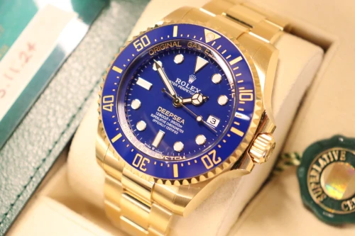 Rolex Deepsea 44mm 18K Yellow Gold Blue Dial 136668LB Box & Papers 2024