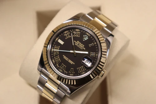 Rolex Datejust II 41MM Steel & Yellow Gold Grey Slate Dial 116333 Circa 2010