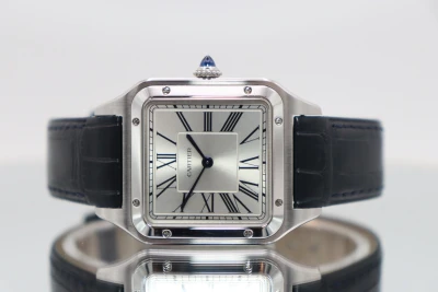 Cartier Santos-Dumont Large Steel Quartz Silver Dial WSSA0085 Circa 2023