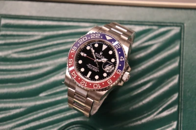 Rolex GMT-Master II 116719BLRO 18K WG Pepsi MK1 Black Dial Full Set 2016 Sticker