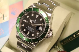 Rolex Submariner Date 40MM Green Bezel 16610LV 2022 Service Box & Papers 2005