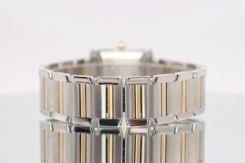 Cartier Tank Automatic 18K Yellow Gold & Stainless Steel 2302 Boxed Circa 2004