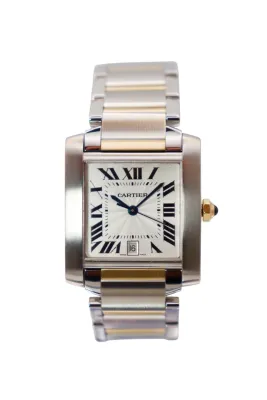 Cartier Tank Large Automatic 18K Yellow Gold & Steel 2302 Boxed Circa 2004