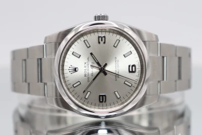 Rolex AirKing 34MM Silver Dial Stainless Steel Oyster 114200 Box & Papers 2018