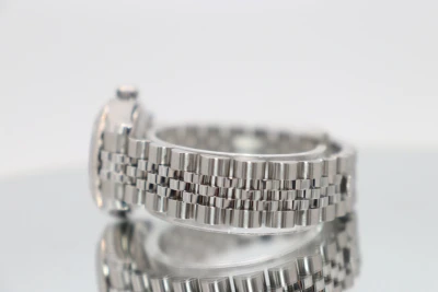 Rolex Datejust 26MM 18K White Gold Fluted Bezel Blue Diamond Dial 179174 Boxed Circa 2006