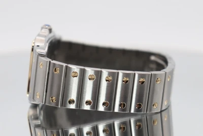 Cartier Santos 29mm 18K Yellow Gold & Stainless Steel 1566 Quartz 2009 B&P