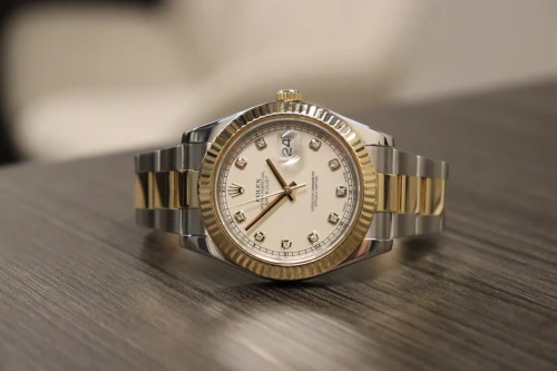 Rolex Datejust II Diamond Dial Steel & 18k Yellow Gold 116333 Boxed Circa 2014