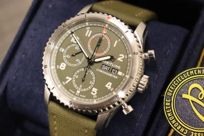 Breitling Aviator 8 Chronograph 43 Curtiss Warhawk A133161A1L1X2 2022 B&P