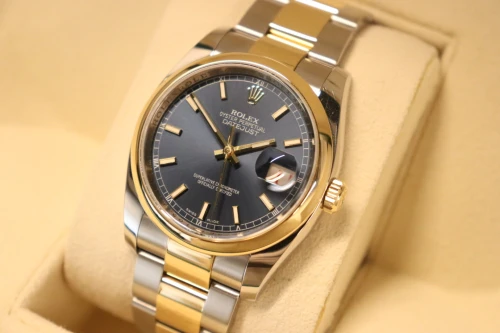 Rolex Datejust 36MM Steel & Yellow Gold Blue 116203 Blue Roulette Dial Boxed