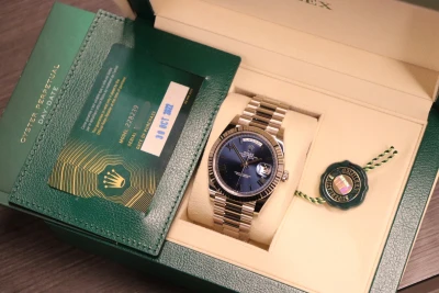 Rolex DayDate 40 18ct White Gold 228239 Blue Dial Box & Papers 2022