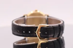 Patek Philippe Calatrava 18K Gold Watch Black Leather Strap 3802/200 Circa 2000