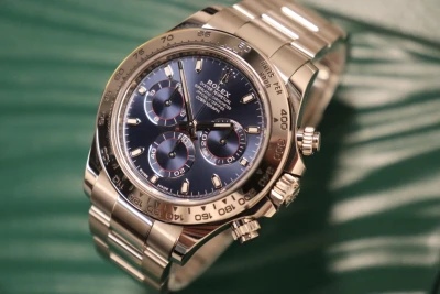 Rolex Cosmograph Daytona 18K White Gold Blue Dial Full 116509 Full Set 2022
