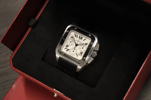 Cartier Santos 100 Xl Chronograph 44mm Stainless Steel 2740 Boxed Circa 2010