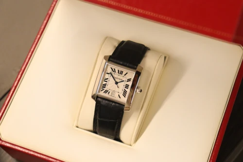 Cartier Tank Française Large 18K White Gold Silver Dial 2366 Boxed Circa 2001