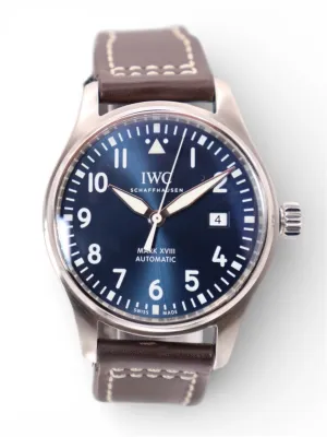 IWC Pilot’s Watch Mark XVIII Edition Steel Blue Dial IW327004 Boxed Circa 2012