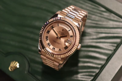 Rolex DayDate II 41MM 18K Rose Gold Presidant Bracelet Rose Boxed Circa 2009