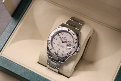 Rolex Yachtmaster 40MM Platinum Bezel New Buckle 116622 Boxed Circa 2014