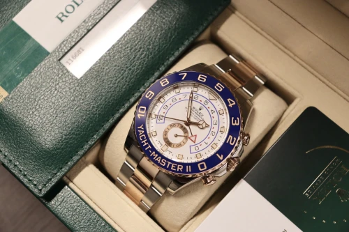 Rolex Yacht Master II Steel & 18K Rose Gold 116681 Box & Papers 2017