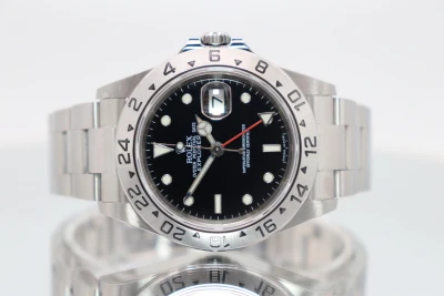 Rolex Explorer II 40MM Stainless Steel Black Dial Red Hand 16570 Boxed Circ 2003