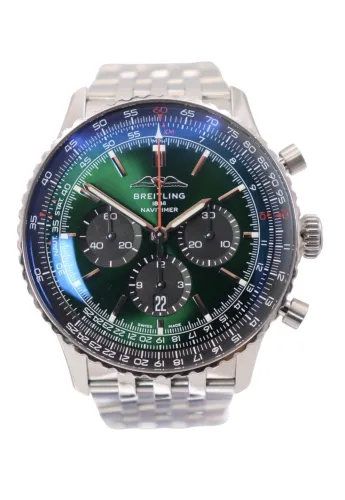 Breitling Navitimer B01 46 Green Dial Bracelet Box & Papers 2024