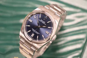 Rolex Oyster Perpetual 36MM Blue Baton Dial Oyster 126000 Boxed Circa 2021