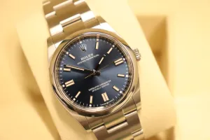Rolex Oyster Perpetual 36MM Blue Baton Dial Oyster 126000 Boxed Circa 2021