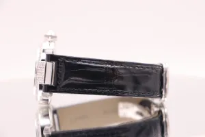 Cartier Pasha 18K White Gold Diamond Bezel Leather Strap 2813 Boxed Circa 2005