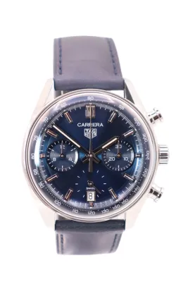 Tag Heuer Carrera Chrono 39MM Stainless Steel Blue Dial CBS2212.FC6535 B&P 2023