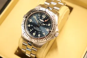 Breitling Colt Chronometre Steel Blue Dial 38mm A74350 Box & Papers 2003