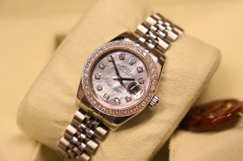 Rolex Datejust 26mm Mother of Pearl Diamond Dial Aftermarket 179174 Bezel B&P 2005