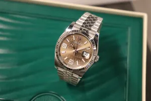 Rolex Datejust 36MM 18K White Gold Bezel Stainless Steel Jubilee 116234 B&P 2018