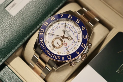 Rolex Yacht Master II Steel & 18K Rose Gold 116681 Box & Papers 2017