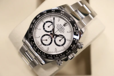 Rolex Cosmograph Daytona 126500LN White Dial Panda Stainless Steel Full Set 2025