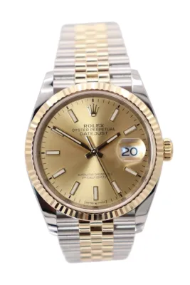 Rolex DateJust 36mm 126233 18K Yellow & Steel Champagne Dial Box & Papers 2021