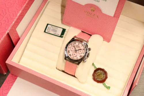 Rolex Daytona 18ct White Gold Pink Beach Mother of Pearl 116519 2004 Full Set