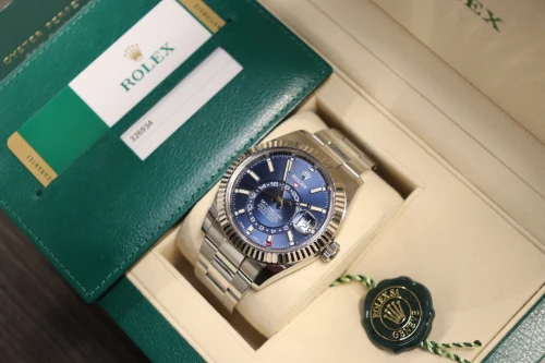 Rolex Skydweller 42mm Stainless Steel Blue Dial Ref. 326934 2020 Box & Papers