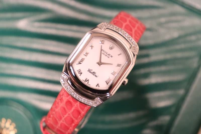 Rolex Cellini Cellissima 18K White Gold Diamond Bezel Boxed Circa 2008