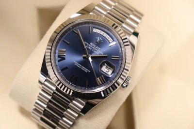 Rolex DayDate 40 18ct White Gold 228239 Blue Dial Box & Papers 2022